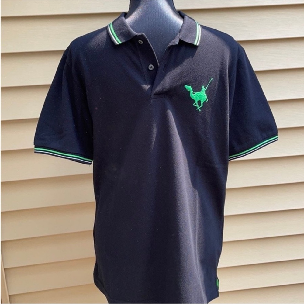 Splash men’s black short sleeve polo shirt size L